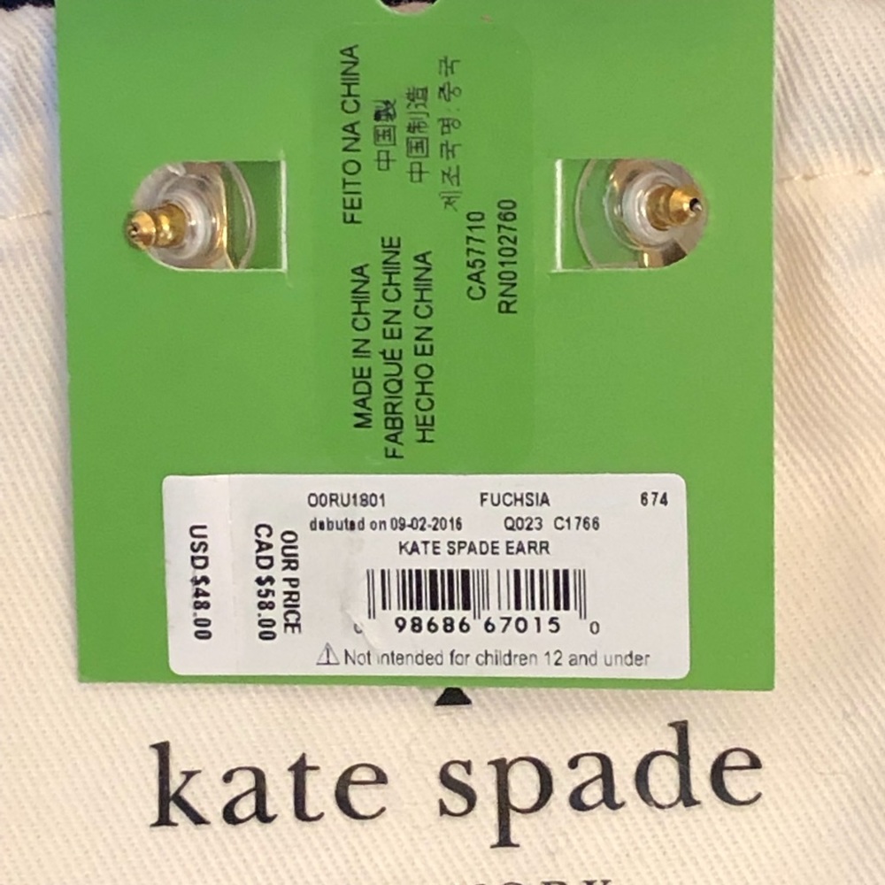 kate spade Pink Sparkler Ear Jackets - Picture 6 of 6